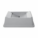 Rubbermaid Untouchable Series, Trash Can Top, Square, Drop, 35 gal, 50 gal, Gray - FG266400GRAY
