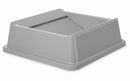 Rubbermaid Untouchable Series, Trash Can Top, Square, Drop, 35 gal, 50 gal, Gray - FG266400GRAY