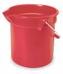 Rubbermaid 3-1/2 gal. Red HDPE Bucket, 1 EA - FG261400RED