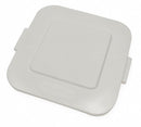 Rubbermaid BRUTE Series, Trash Can Top, Square, Flat, 28 gal, White - FG352700WHT