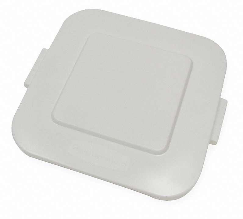 Rubbermaid BRUTE Series, Trash Can Top, Square, Flat, 28 gal, White - FG352700WHT