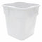 Rubbermaid 40 gal Square Trash Can, Plastic, White - FG353600WHT