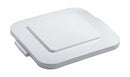 Rubbermaid BRUTE Series, Trash Can Top, Square, Flat, 40 gal, White - FG353900WHT