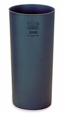 Rubbermaid 12 gal Round Rigid Liner, Plastic, Gray - FG355000GRAY