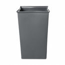 Rubbermaid 35 1/2 gal Square Rigid Liner, Plastic, Gray - FG356700GRAY