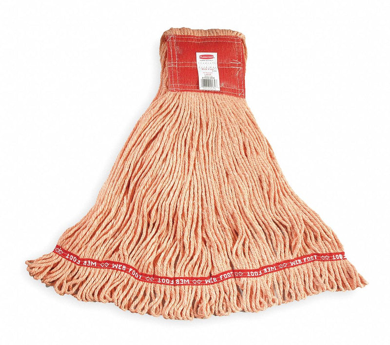 Rubbermaid Side Gate Synthetic String Wet Mop Head, Orange - FGA25206OR00