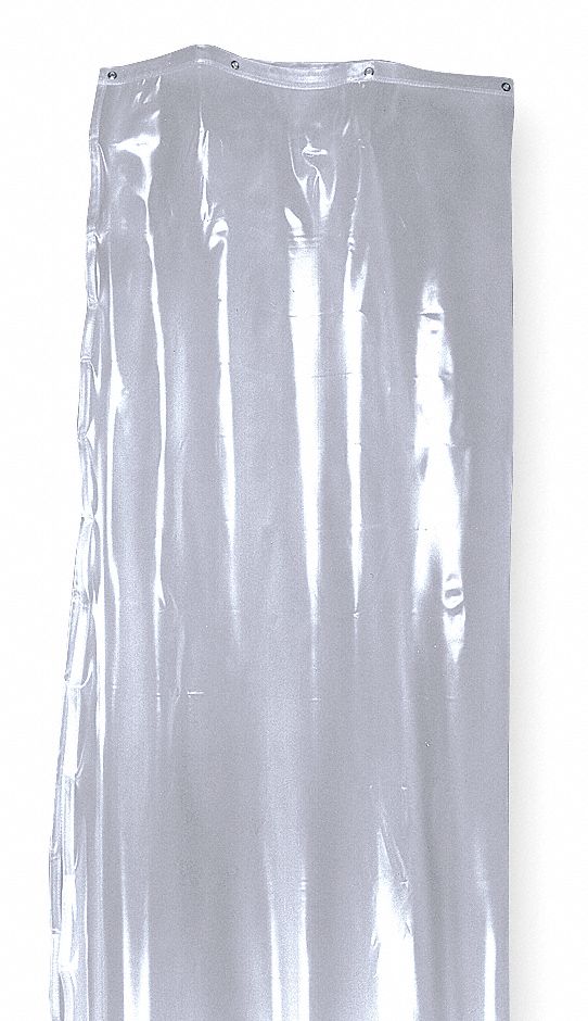 AbilityOne Shower Curtain, 36" Width, Vinyl, White, Standard Grommets - 7230-00-849-9839