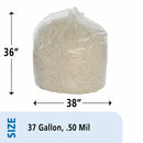 AbilityOne Trash Bag, 37 gal., LLDPE, Flat Pack, Clear, PK 100 - 8105-00-579-8451