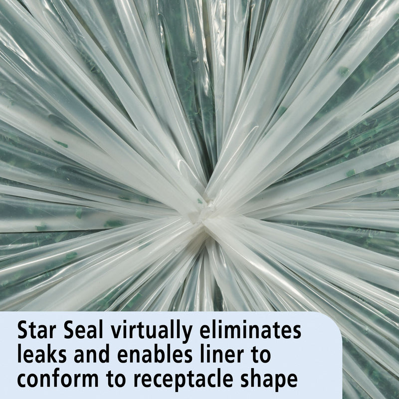 AbilityOne Trash Bag, 37 gal., LLDPE, Flat Pack, Clear, PK 100 - 8105-00-579-8451