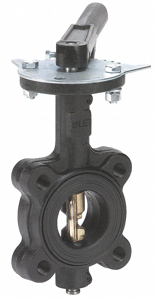 Milwaukee Valve Lug-Style Butterfly Valve, Ductile Iron, 200 psi, 2 1/2 in Pipe Size - ML234V