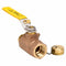 Apollo Ball Valve, Bronze B584, Inline, 2-Piece, Pipe Size 3/4 in, Connection Type FNPT x Hose Cap - 70104HC