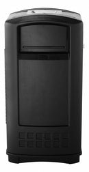 Rubbermaid 35 gal Rectangular Ashtray/Trash Can, Plastic, Black - FG9P9100BLA