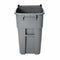 Rubbermaid 50 gal Rectangular Rollout Trash Can, Plastic, Gray - FG9W2700GRAY