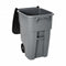 Rubbermaid 50 gal Rectangular Rollout Trash Can, Plastic, Gray - FG9W2700GRAY