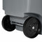 Rubbermaid 50 gal Rectangular Rollout Trash Can, Plastic, Gray - FG9W2700GRAY