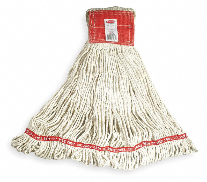 Rubbermaid Side Gate Cotton String Wet Mop Head, White - FGA15306WH00