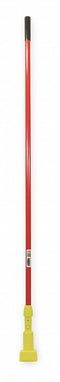 Rubbermaid Wet Mop Handle, Clamp Mop Connection Type, Red, Fiberglass, 60" Handle Length - FGH24600RD00