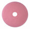 3M 19 in Non-Woven Polyester Fiber Round Burnishing Pad, 1500 to 3000 rpm, Pink, 5 PK - 3600