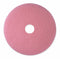 3M 17 in Non-Woven Polyester Fiber Round Burnishing Pad, 1500 to 3000 rpm, Pink, 5 PK - 3600