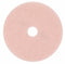 3M 27 in Non-Woven Polyester Fiber Round Burnishing Pad, 1500 to 3000 rpm, Pink, 5 PK - 3600