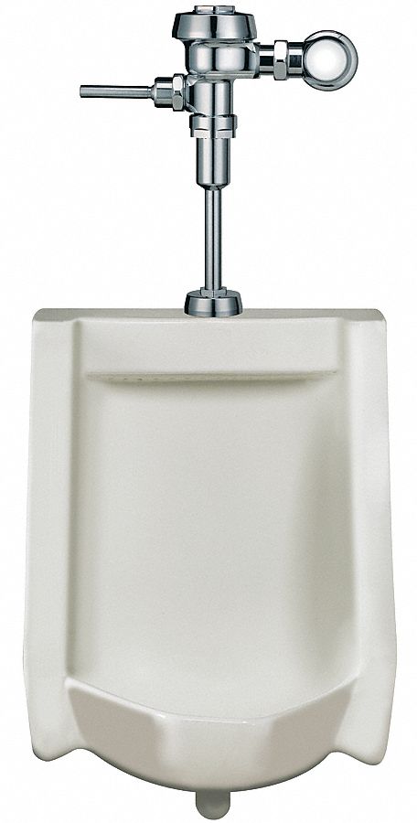 Sloan Vitreous China, White, Washout Urinal & Manual Flush Valve, Wall, Top - WEUS1002.1001