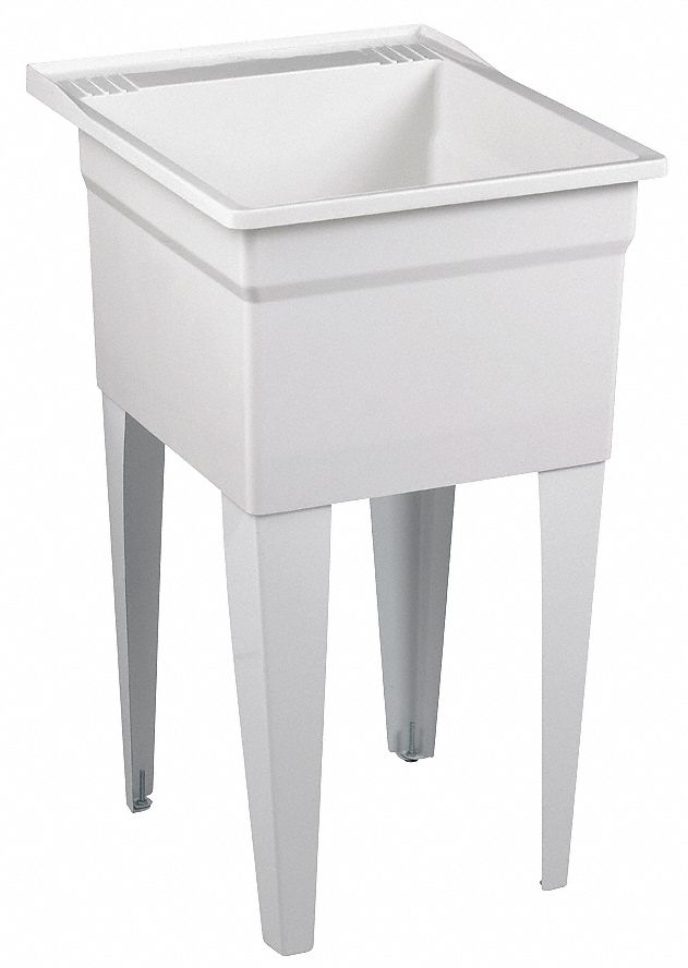 Fiat Products Fiat Products, Serv-A-Sink Series, 20 1/8 in x 17 3/4 in, Molded Stone, Laundry Tub - FL7100
