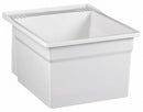 Fiat Products Wall-Mount Laundry Tub, 1 Bowl, White, 24 inL x 20 inW x 13 3/8 inH - L7100