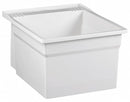 Fiat Products Wall-Mount Laundry Tub, 1 Bowl, White, 24 inL x 20 inW x 13 3/8 inH - L7100