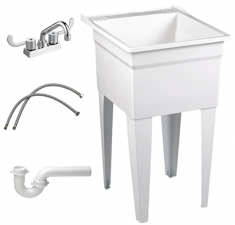 Fiat Products Fiat Products, Serv-A-Sink Series, 20 1/8 in x 17 3/4 in, Molded Stone, Laundry Tub Kit - FL7TG100