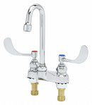 T&S Brass Chrome, Gooseneck, Kitchen Sink Faucet, Bathroom Sink Faucet, Manual Faucet Activation, 2.20 gpm - B-0892