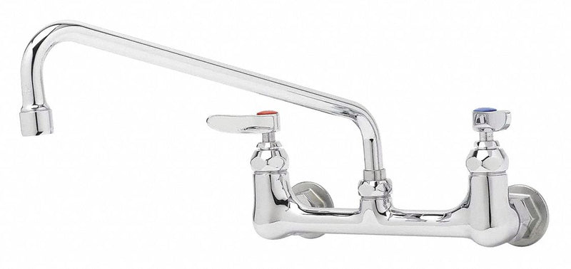 T&S Brass Low Arc Laundry Sink Faucet, Lever Faucet Handle Type, 23.09 gpm, Chrome - B-0231