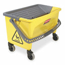 Rubbermaid Yellow and Black Polypropylene Mop Bucket and Wringer, 7 gal. - FGQ90088YEL