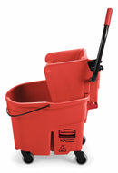 Rubbermaid Red Polypropylene Mop Bucket and Wringer, 8-3/4 gal. - FG758888RED