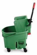 Rubbermaid Green Polypropylene Mop Bucket and Wringer, 8-3/4 gal. - FG758888GRN