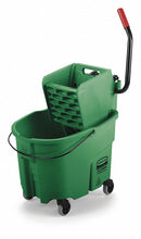 Rubbermaid Green Polypropylene Mop Bucket and Wringer, 8-3/4 gal. - FG758888GRN