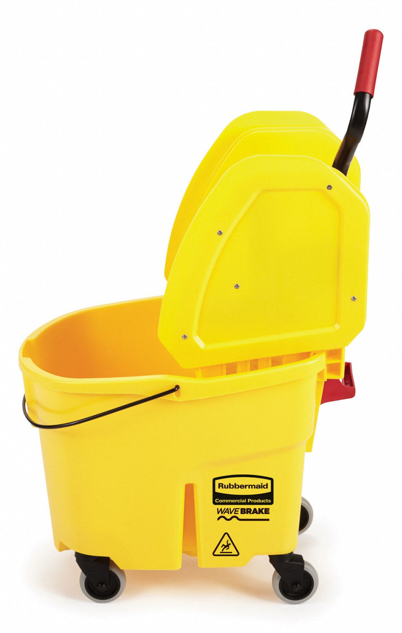 Rubbermaid Yellow Polypropylene Mop Bucket and Wringer, 8 3/4 gal - FG757788YEL