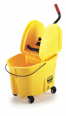 Rubbermaid Yellow Polypropylene Mop Bucket and Wringer, 8 3/4 gal - FG757788YEL