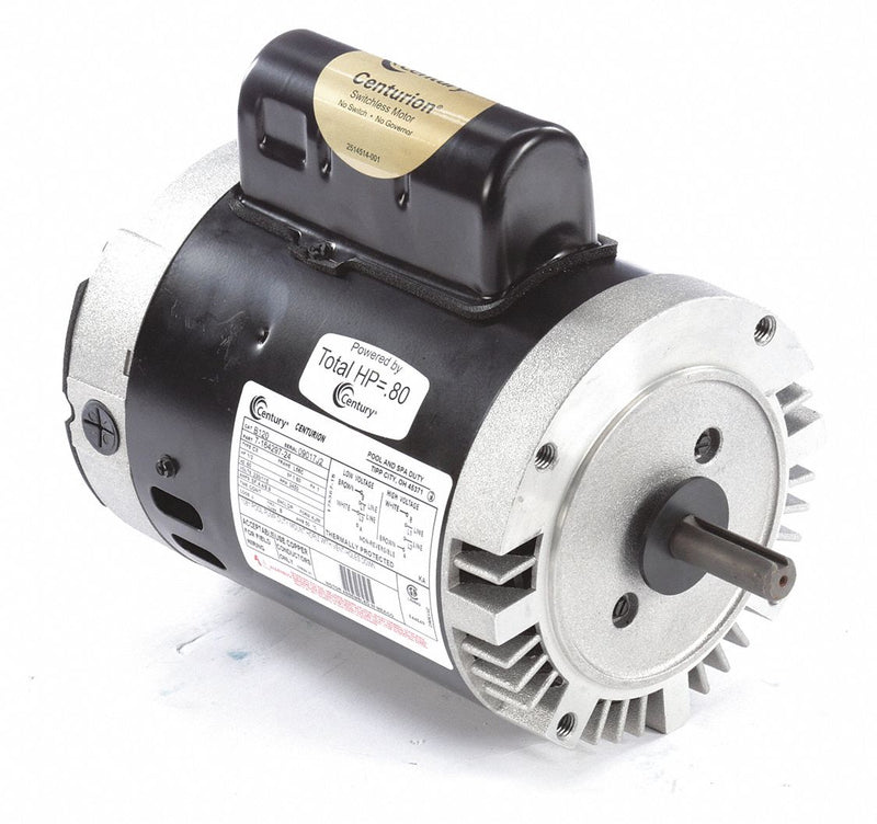 Century 1/2 HP Pool and Spa Pump Motor, Permanent Split Capacitor, 115/230V, 56C Frame - B120