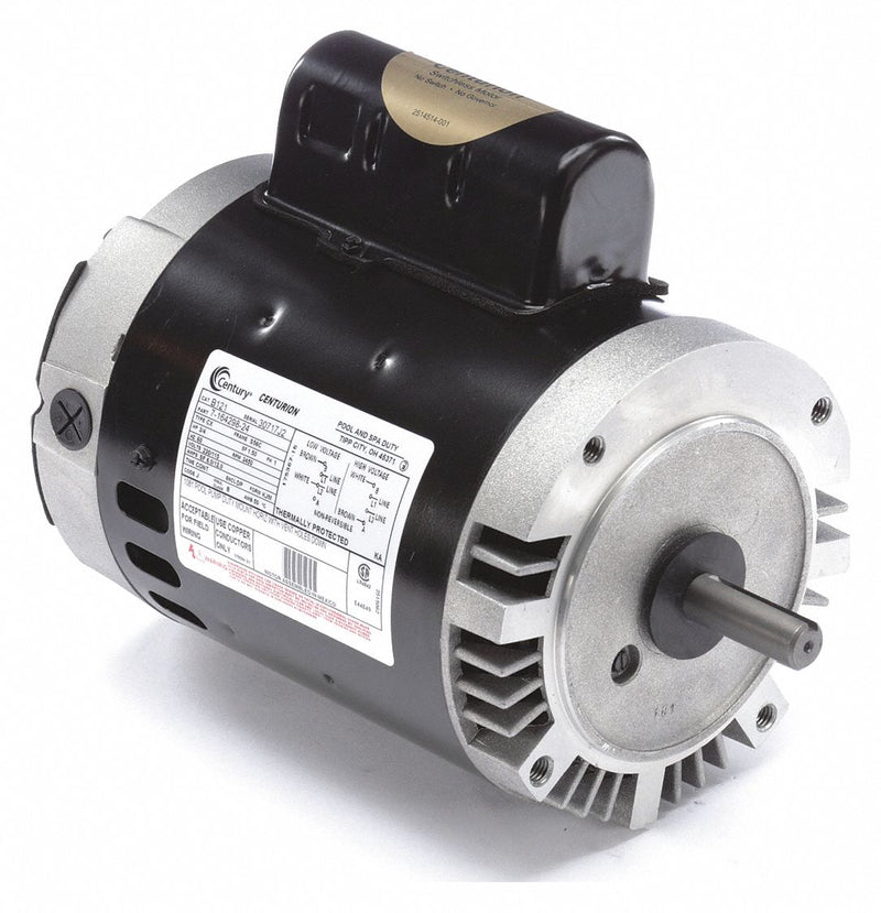 Century 3/4 HP Pool and Spa Pump Motor, Permanent Split Capacitor, 115/230V, 56C Frame - B121