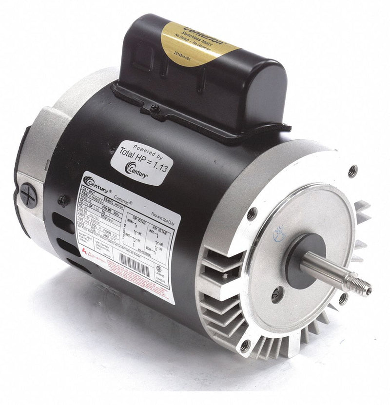 Century 3/4 HP Pool and Spa Pump Motor, Permanent Split Capacitor, 115/230V, 56J Frame - B127