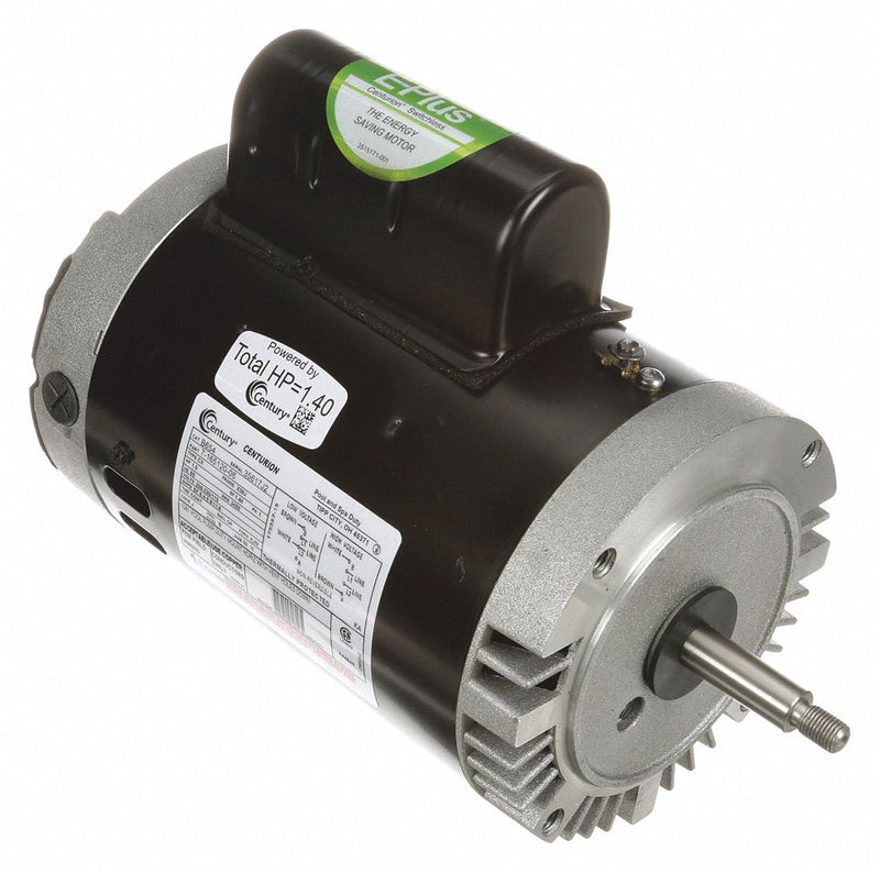 Century 1 HP Pool and Spa Pump Motor, Permanent Split Capacitor, 115/208-230V, 56J Frame - B654