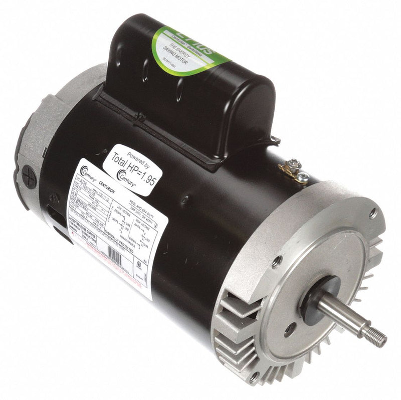 Century 1-1/2 HP Pool and Spa Pump Motor, Permanent Split Capacitor, 115/208-230V, 56J Frame - B796