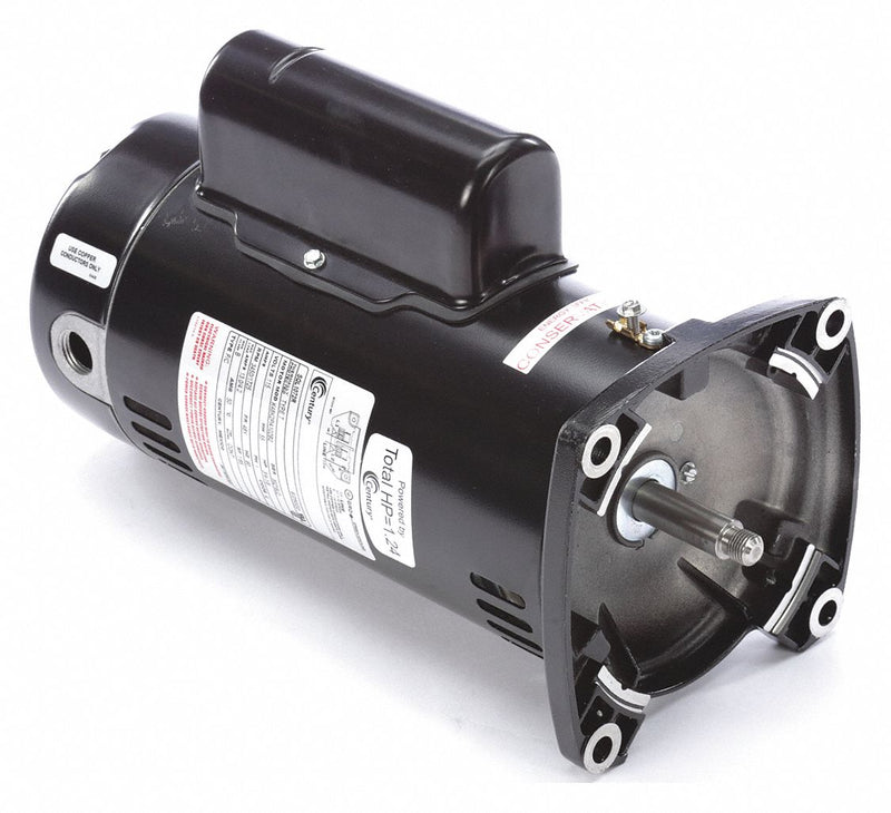 Century 3/4; 1/8 HP Square Flange Pool Pump Motor, Permanent Split Capacitor, 3450/1725 Nameplate RPM, 115 V - SQL1072R