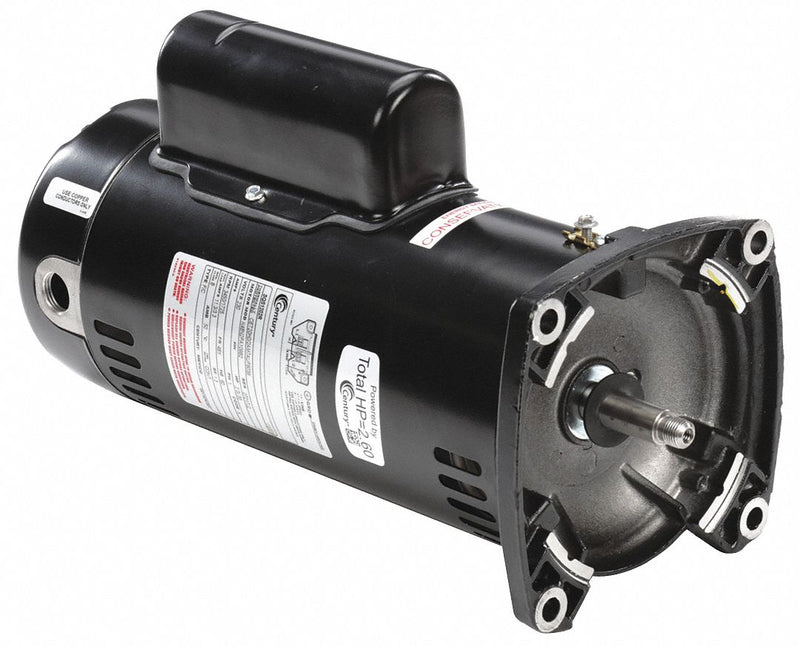 Century 2; 1/3 HP Square Flange Pool Pump Motor, Permanent Split Capacitor, 3450/1725 Nameplate RPM, 230 Vol - SQS1202R