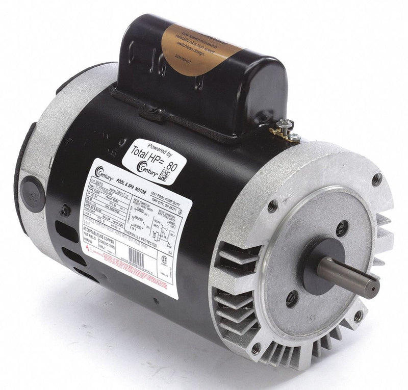 Century 1/15, 1/2 HP Pool and Spa Pump Motor, Permanent Split Capacitor, 115V, 56C Frame - B970