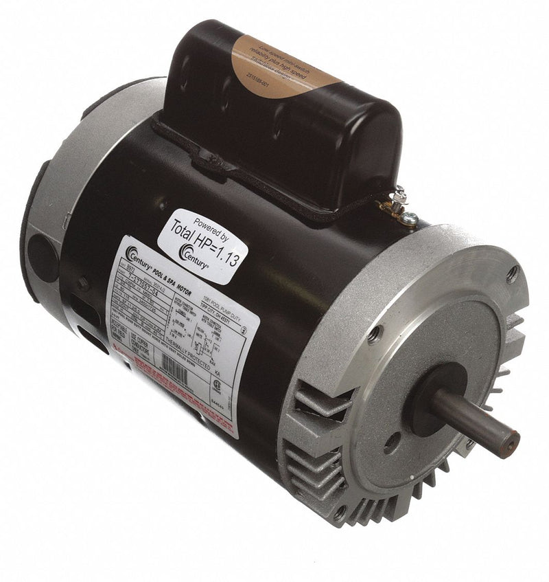 Century 1/10, 3/4 HP Pool and Spa Pump Motor, Permanent Split Capacitor, 115V, 56C Frame - B972