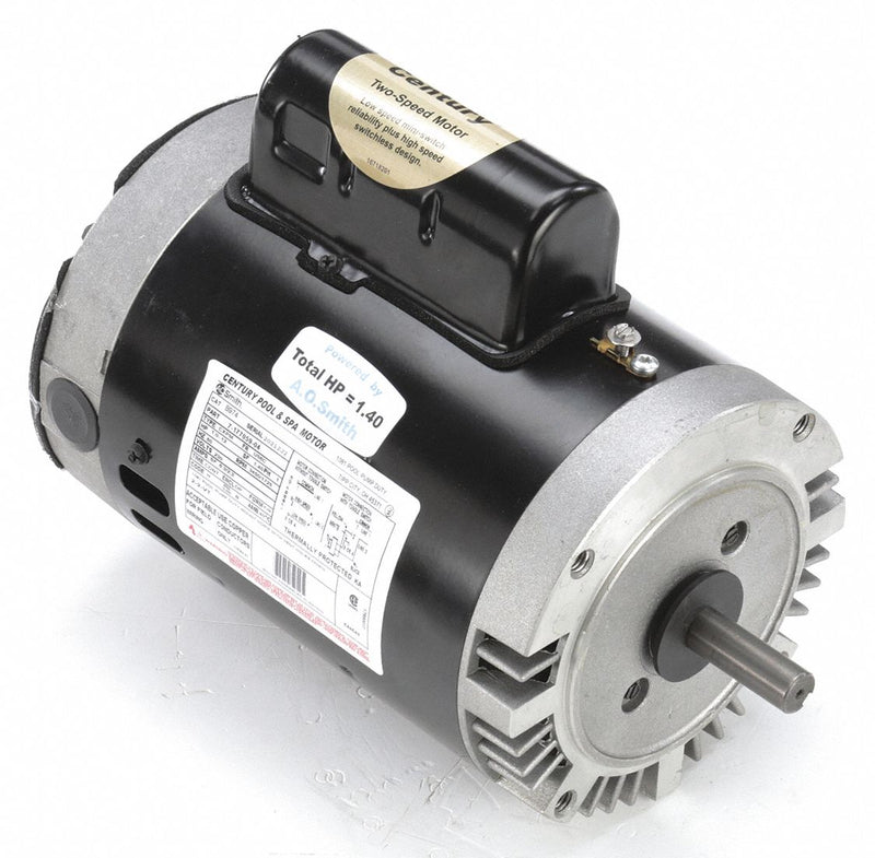 Century 1, 1/8 HP Pool and Spa Pump Motor, Permanent Split Capacitor, 230V, 56C Frame - B974