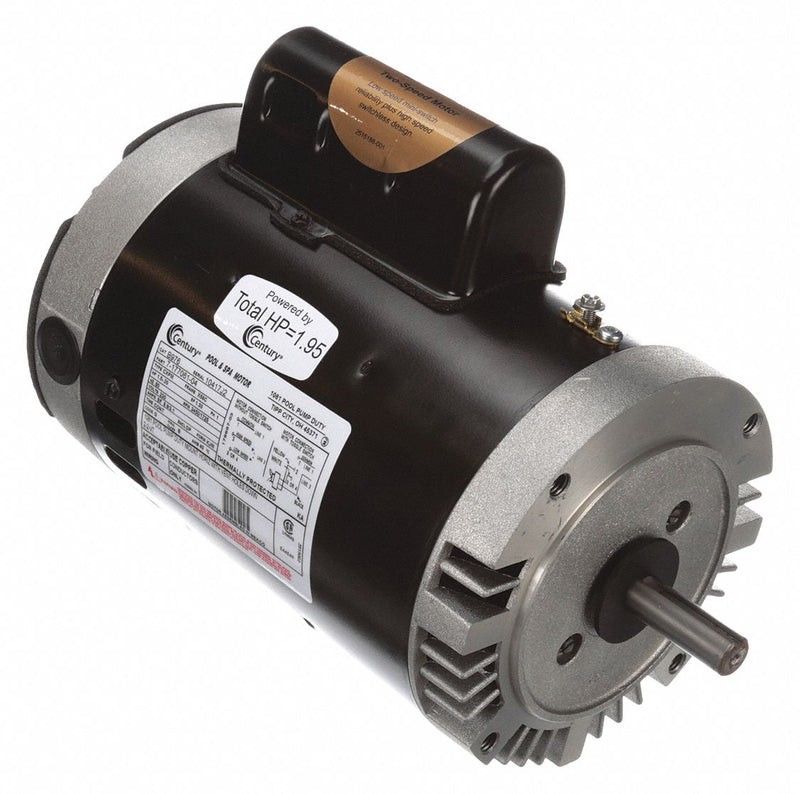 Century 1-1/2; 1/5 HP Pool and Spa Pump Motor, Permanent Split Capacitor, 230V, 56C Frame - B976