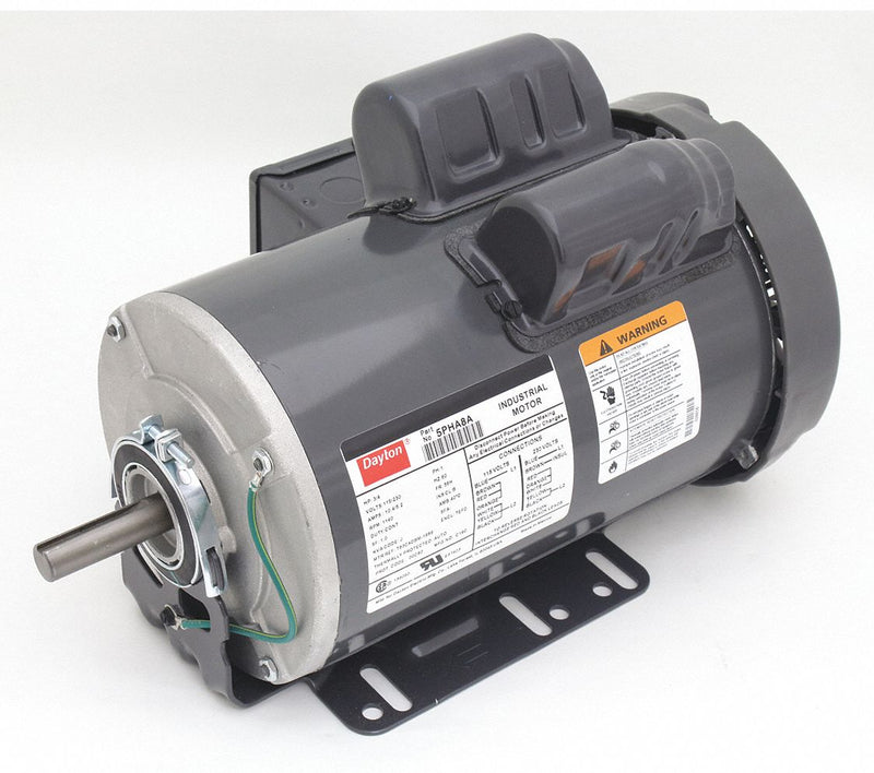 Dayton 3/4 HP, General Purpose Motor, Capacitor-Start/Run, 1140 Nameplate RPM, 115/230 Voltage - 5PHA8A