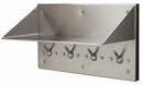 Acorn Book Shelf w/Clothes Hooks, Stainless Steel, Height (In.) 10 1/2 in, Width (In.) 10 1/2 in - 1824